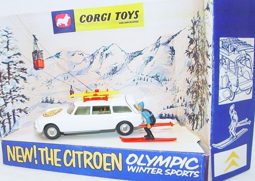 Culfi Code-3 Corgi Toys 1:43 CITROËN DS 19 OLYMPIC WINTER SPORTS CAR Display Set - 第 4/11 張圖片