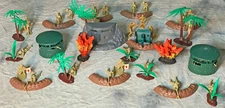 WWII Japanese Pacific Defense Bundle - 54mm unpainted plastic toy soldiers