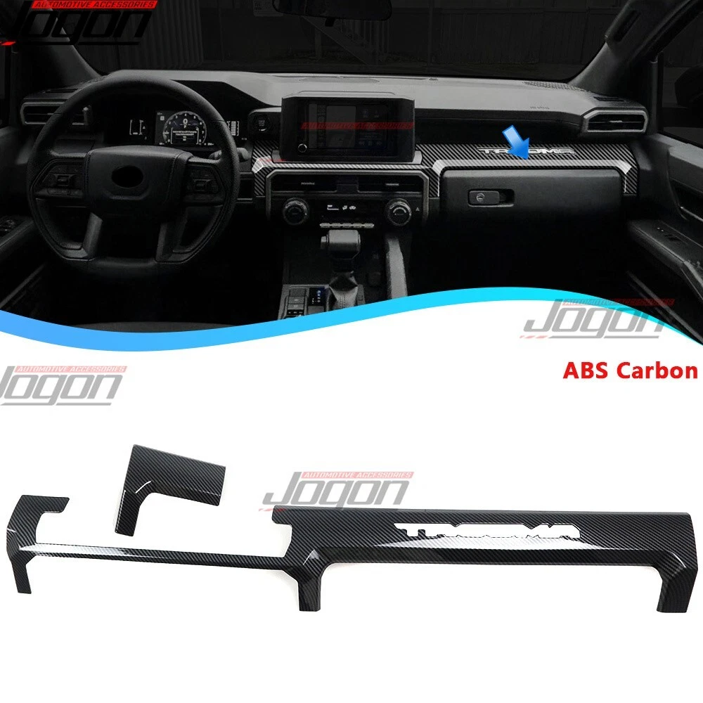 Carbon ABS Console Dashboard Panel Trim Kits For Toyota Tacoma TRD Pro SR5 2024+ - Picture 1 of 12