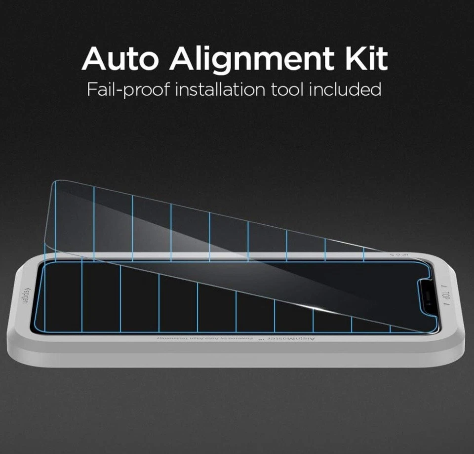 Spigen 钢化玻璃屏幕保护膜 (AlignMaster) 适用于 iPhone 11 Pro/X /XS 2p — 第 2/4 张图片