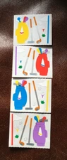 2 x 6" MRS GROSSMAN STICKERS: GOLF GOLFING GEAR CLUBS BALL TEE *