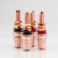 8PCS Hi-End Pure Binding Post Copper Speaker Banana Jack Amplifier Terminal New