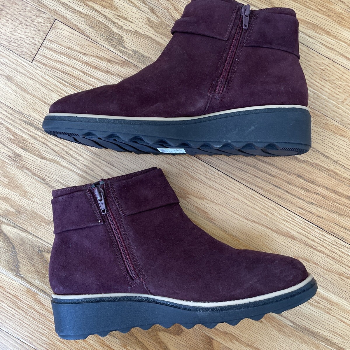 clarks womens sharon salon booties wedge heel