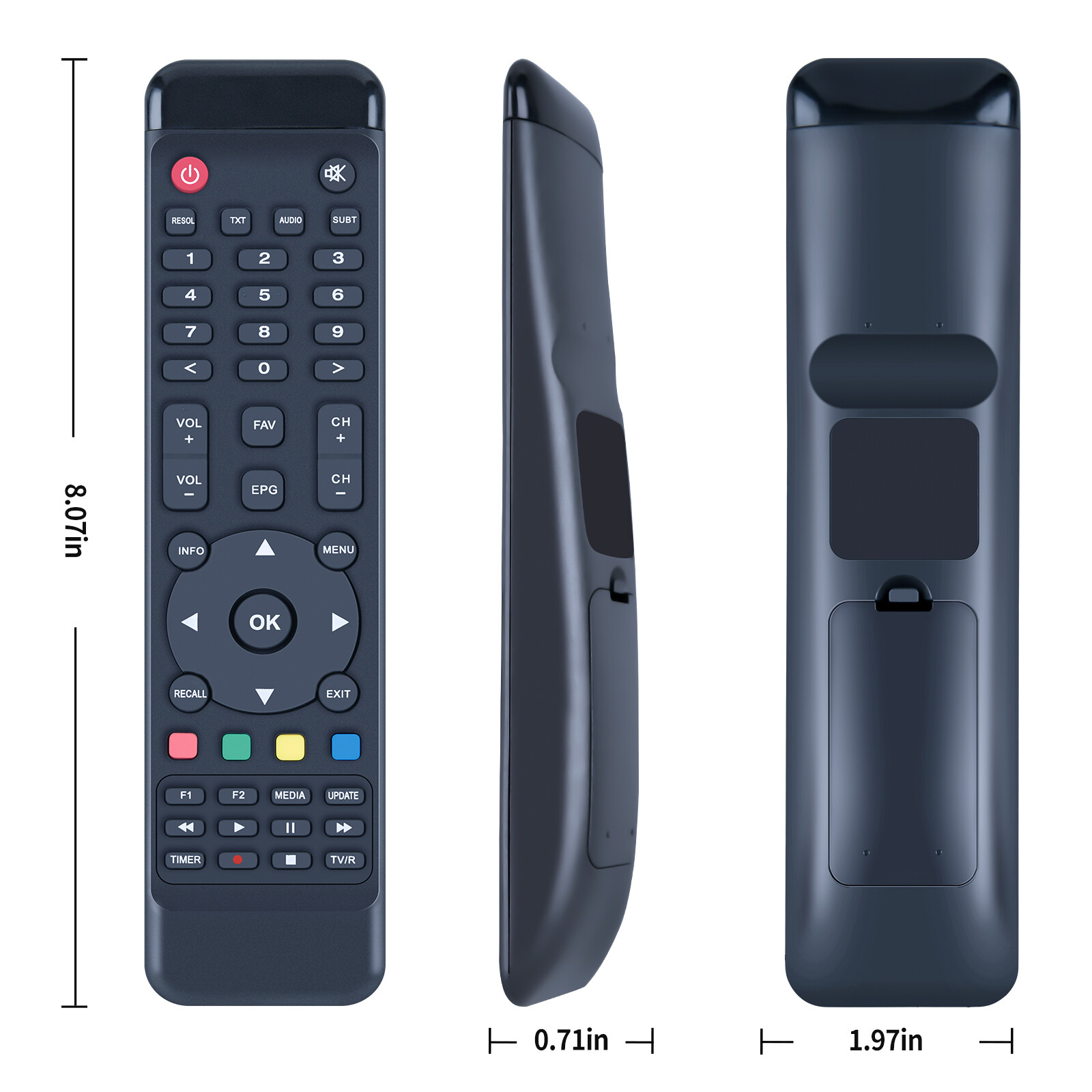Remote Control Fit For VIARK SAT DVB-S2 4K Full HD Satellite H.265 HEVC Receiver