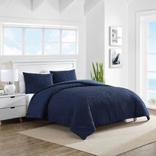 Nautica Point Harbor Microfiber Blue Comforter Set