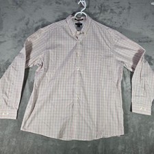 Eddie Bauer Plaid Button Down Wrinkle Free Relaxed Fit Shirt XL