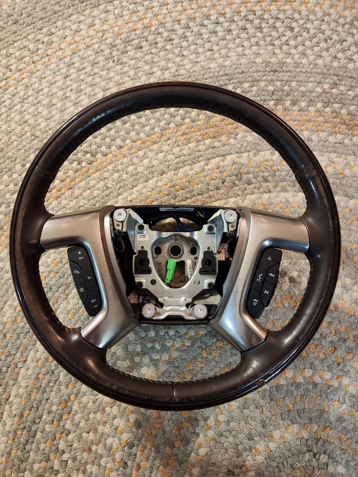07-14 Escalade Denali Cacao Cuero Térmico Volante Woodgrain 15854535 OEM Foto 2 de 4