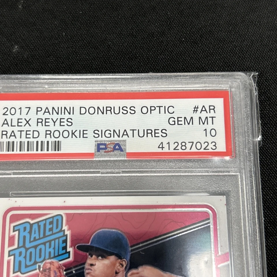 2017 Donruss Optic Alex Reyes Rated Rookie Auto PSA 10 Cardinals  - Image 2 of 3
