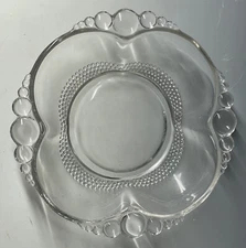 Vintage Elegant Glass Bon Bon Candy Dish Bowl Duncan Miller Teardrops 20th C.