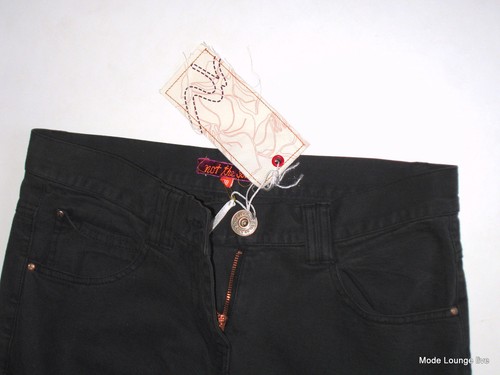 NTS Not the same Pantalons Jeans Noir Coton Neuf - Picture 2 of 4