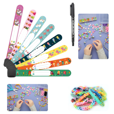 Vicloon Emergency Wristband for Kids Markers, Pack Safety ID Wristband,  Ant