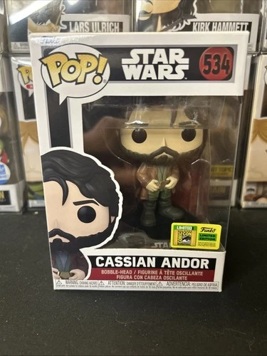 Funko Pop! Star Wars: Cassian Andor #534 Exclusive Figure SDCC Con Sticker