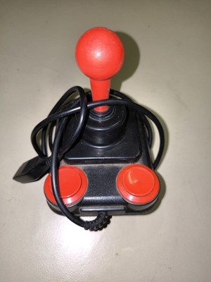 Competition Pro Joystick C64 Amiga Atari 9-Pin Retro Klassiker Schwarz Rot