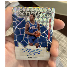 Panini Mosaic 2019-20 Mike Scott Autograph & Ben Simmons 76ers Cards