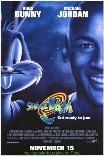 SPACE JAM MOVIE POSTER Original MINT! SS 27x40 MICHAEL JORDAN  Final Style