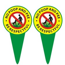 No Dog Poop Signs for Yard No Poop and Pee Be Respectful for Outdoor