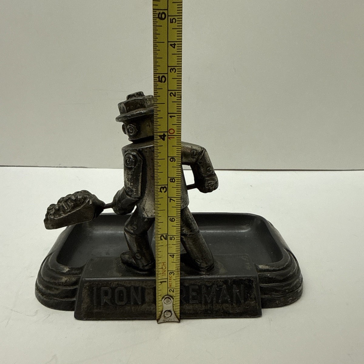 Steam Punk 1930's-1940's IRON FIREMAN Metal Ashtray by AC