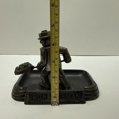 Steam Punk 1930's-1940's IRON FIREMAN Metal Ashtray by AC
