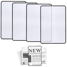 4Pcs Page Magnifying Sheet 3X Lightweight Flat Optical Plastic Fresnel Lens P...