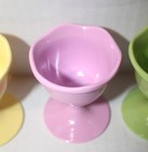 FOUR Pastel MELAMINE Boiled EGG CUPS HOLDER Tulip shaped HOME Easter collection  — photo 9
