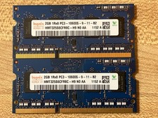 Gently Used Hynix 4GB PC3-10600S-9-11-B2 Notebook Ram Kit