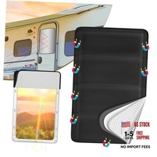 SUNICO 25" X 16" RV Door Window Shade Cover, Magnetic 25 " H x 16 " W black