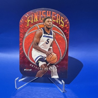 2024-25 Topps Finest Anthony Edwards Finishers Red Refractor 06/10