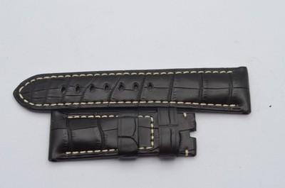 OFFICINE PANERAI LEDER ARMBAND 26MM FÜR DORNSCHLIESSE 22MM SCHWARZ 2 NEU 26-22