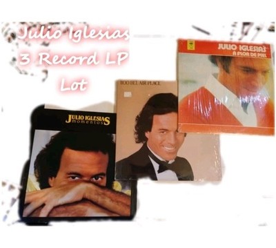 JULIO IGLESIA  Lot Sale 3 Records! (Momentos, 1100 Bel Air Pl, A Flor De Piel  