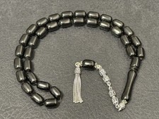 🔥Erzurum Oltu Tesbih/Ustasi Ömer Aktaş /925 Ayar  Gümüs Püsküllü/Rosary