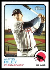 Austin Riley 2022 Topps Heritage #193 Atlanta Braves FREE SHIPPING AutographDen