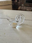 Steuben Vintage Crystal SNAIL Paperweight Hand Cooler Figurine Signed Art Glass