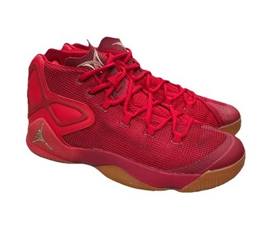 Nike Air Jordan Men s Melo M12 Big Apple Mid Red & Gold 12 Shoes 827176-696 10.5