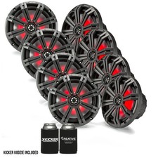 Kicker 8" Charcoal Marine LED Speakers - 4-Pairs of OEM replacement speakers