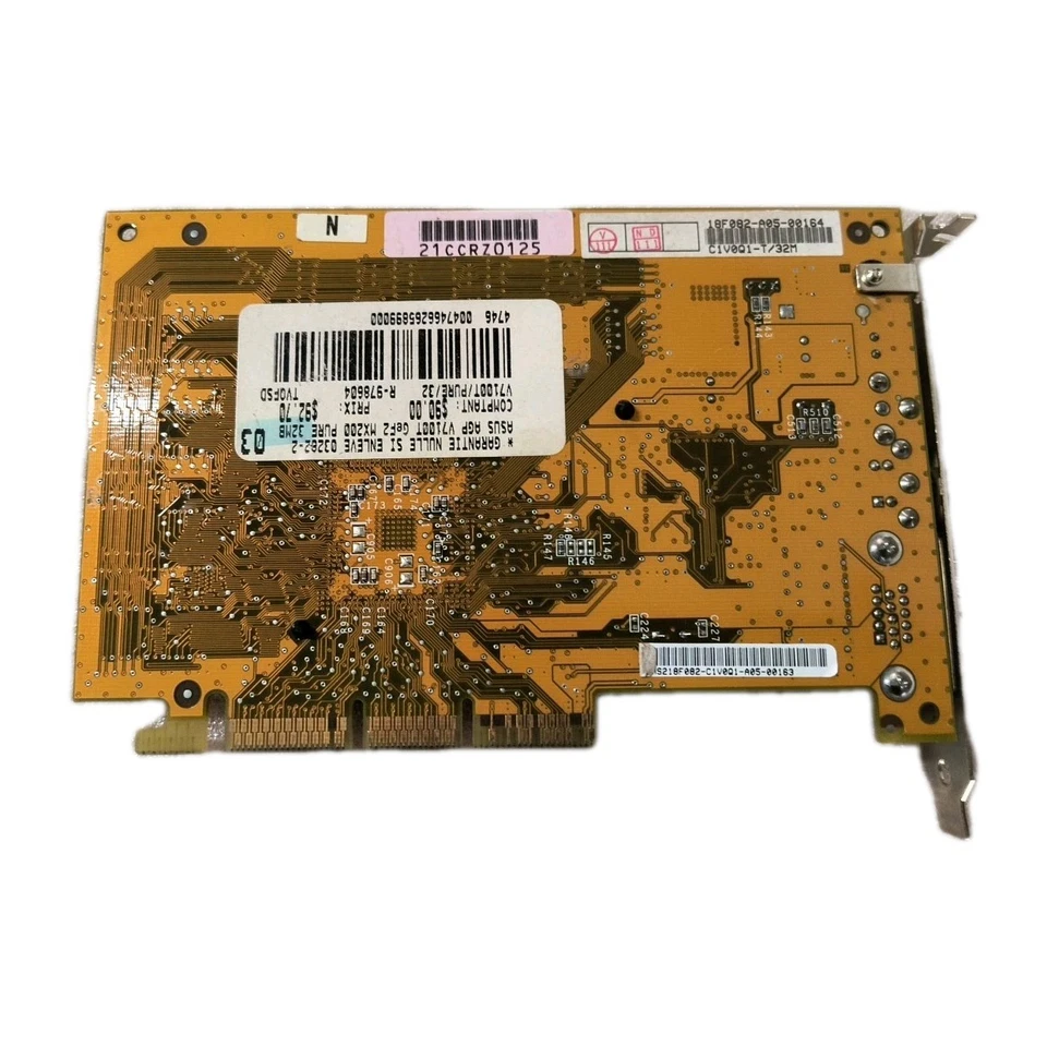 ASUS AGP-V7100MAGIC;32M NVIDIA GEFORCE2 MX AGP VIDEO CARD VGA COMP SVID MXB171 - Image 3 of 4