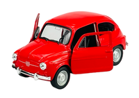 Welly Old Timer Fiat 600 Rot 1:34 Die Cast Metal Model Neu Im Kasten 43772
