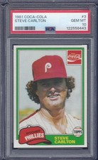 1981 COCA COLA BY TOPPS #3 STEVE CARLTON PSA 10 GEM MINT NEW PSA CASE