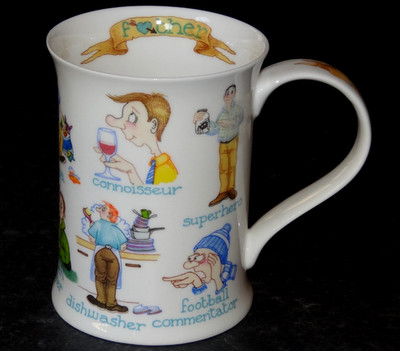 DUNOON HUMORVOLLER VATER PAPA FINE BONE CHINA TASSE VON CHERRY DENMAN - TOP!