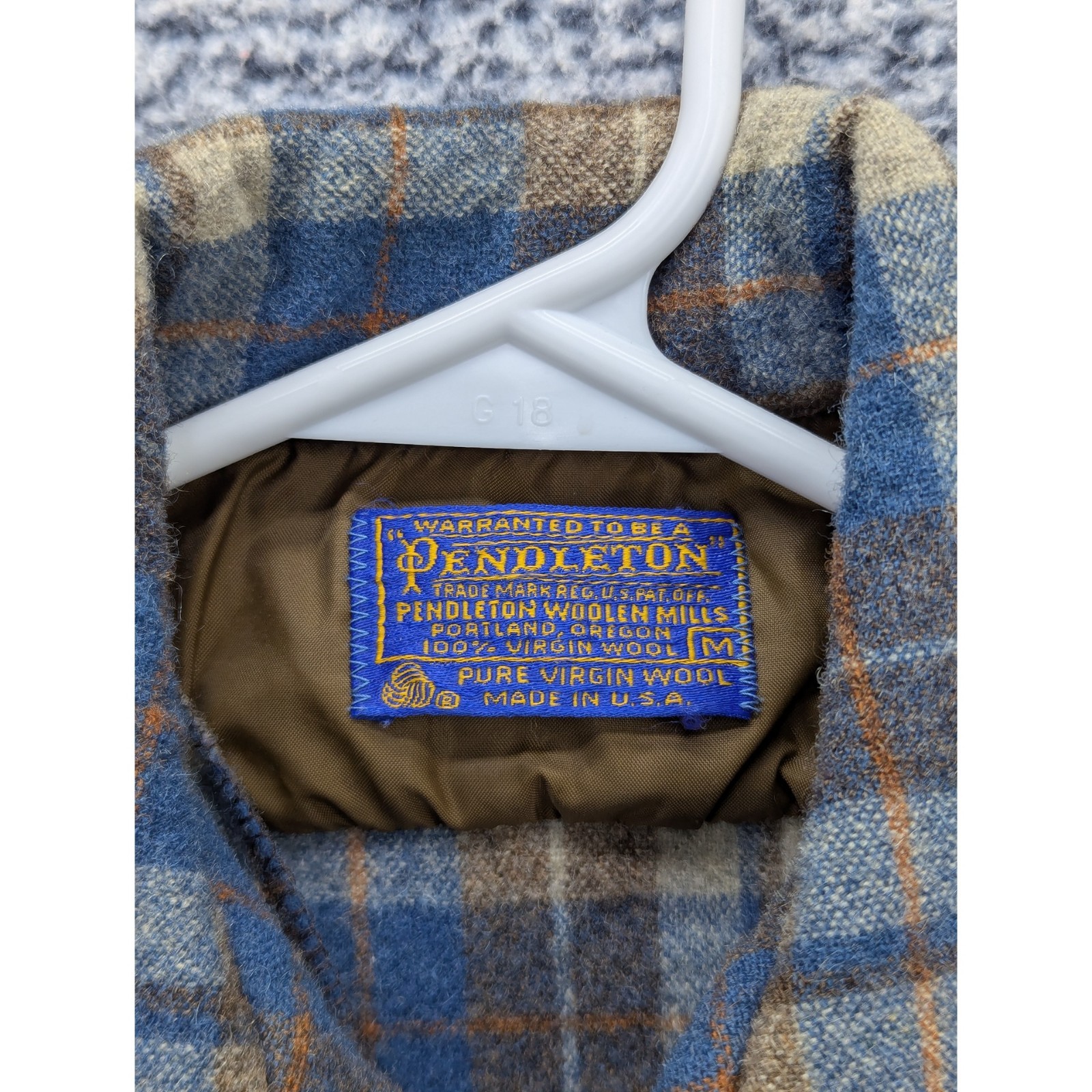 VTG Pendleton 100% Wool Button Up Shacket Size M … - image 9