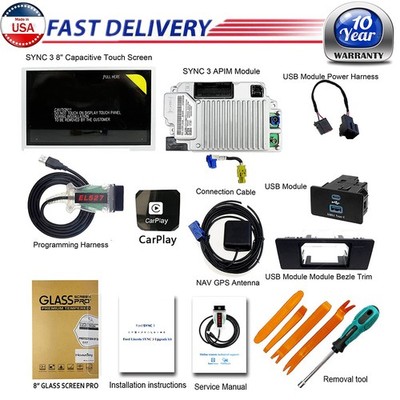 US SYNC 2 to SYNC 3 V3.4 Upgrade Wireless Carplay FIT For Ford sync 3 APIM GPS