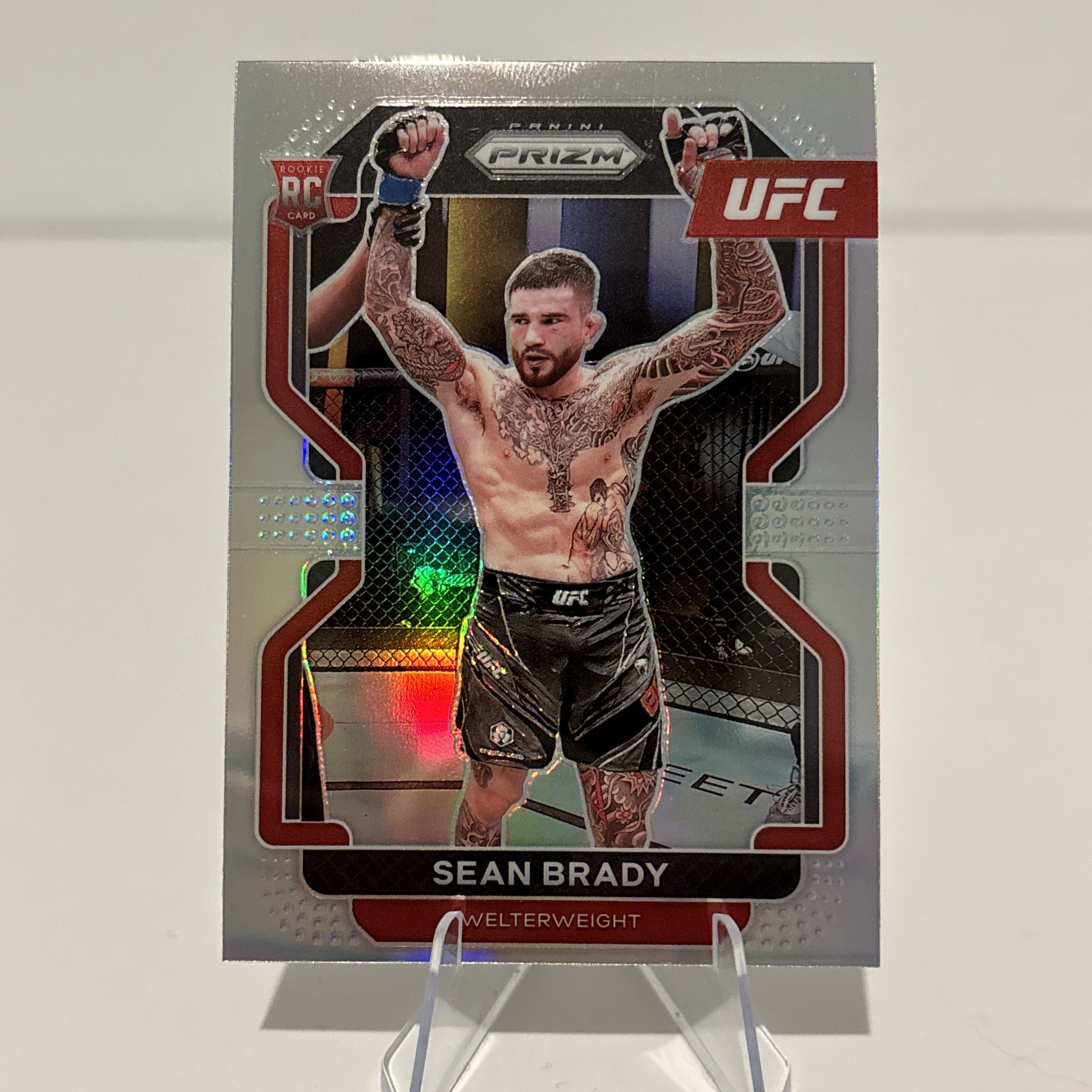 2022 Panini Prizm UFC #162 Sean Brady Silver Holo Rookie