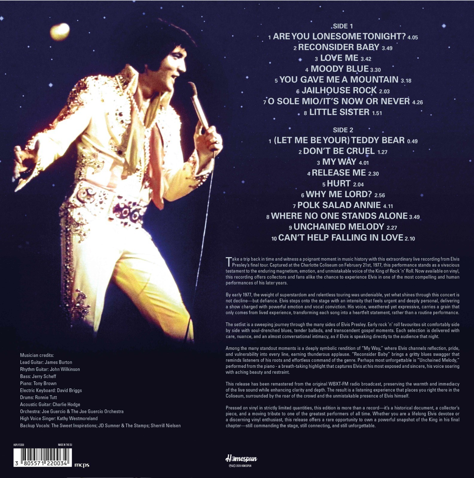 Elvis Presley - Live at Charlotte Coliseum VINYL LP - New & Sealed foto 2