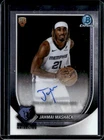 2025-26 Bowman Jahmai Mashack Chrome Auto Autograph RC Rookie #BCA-JM Grizzlies