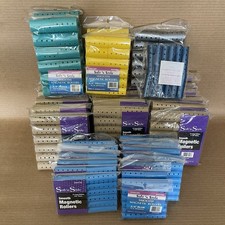 Bulk Lot of Smooth Magnetic Rollers   37 Packs - Assorted Curler Sizes  Colors
