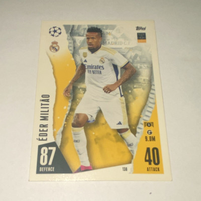 Topps Match Attax Éder Militão Real Madrid C.F. Nr. 134 2023-24 Trading Card