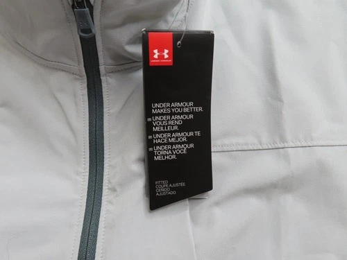 Under Armour Vest Mens Large Gray Softshell Full Zip Collared Outdoor 1327655 image 5