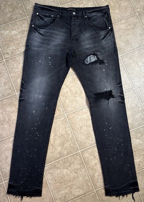 Purple Brand P002 Dropped Fit Mid Rise Slim Leg BPB Bandana Patch