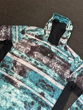 Pelagic Exo-Tech High Performance Fishing Hoodie Blue Mens Size 2XL Gaiter UPF