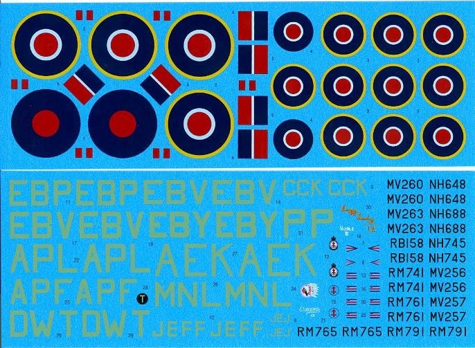 DK Decals 1/48 SUPERMARINE SPITFIRE Mk.XIV 2nd Tactical Air Force 1944 - Image 2 of 3