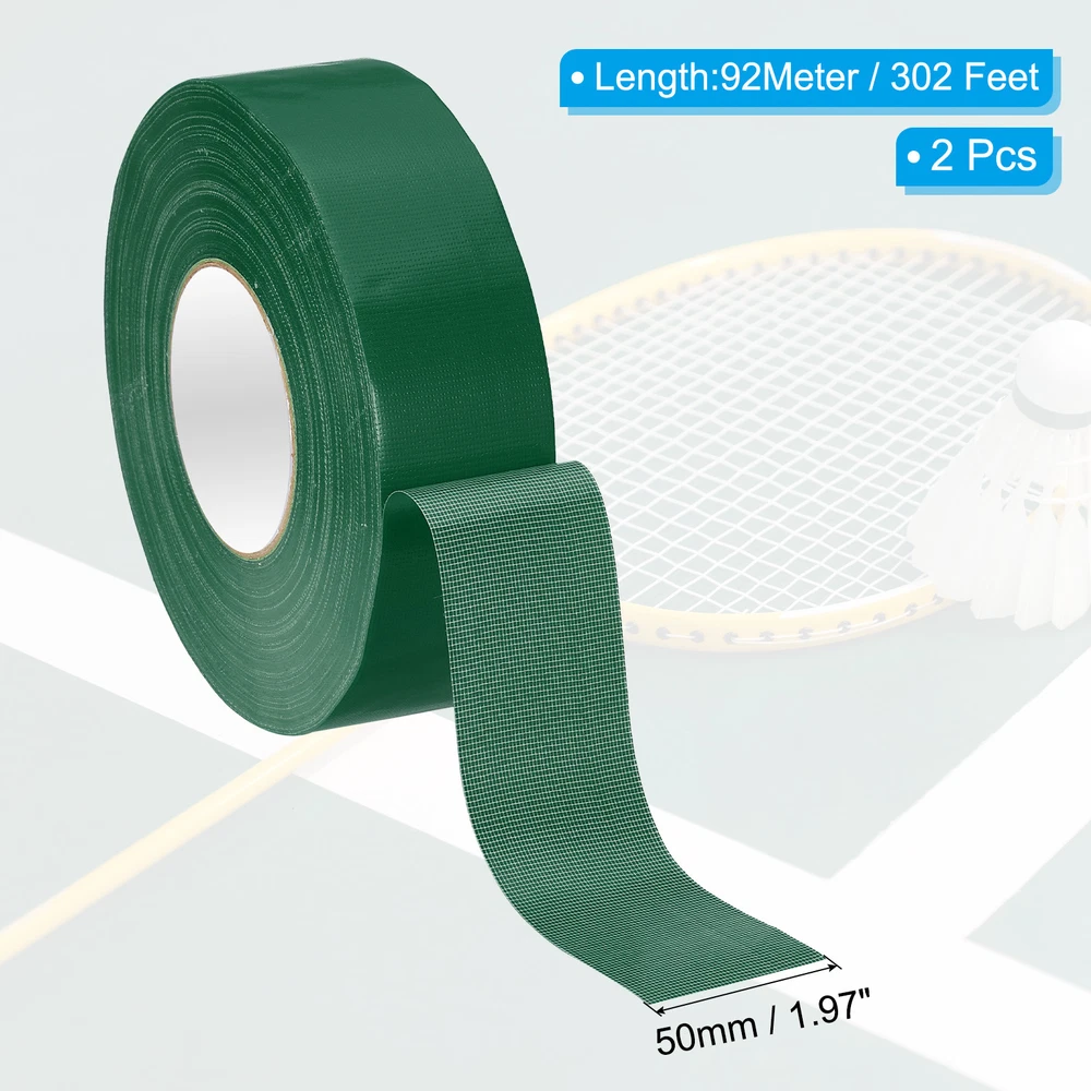 Pickleball Ball Court Marking Tape 302ft,2Pcs Marking Edge Guard Tape,Dark Green